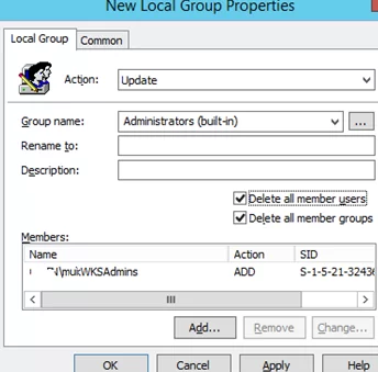 add domain user group to the local admin group using gpo
