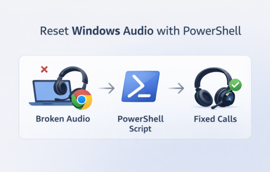 Fix Windows Audio & Chrome Call Issues with One PowerShell Script